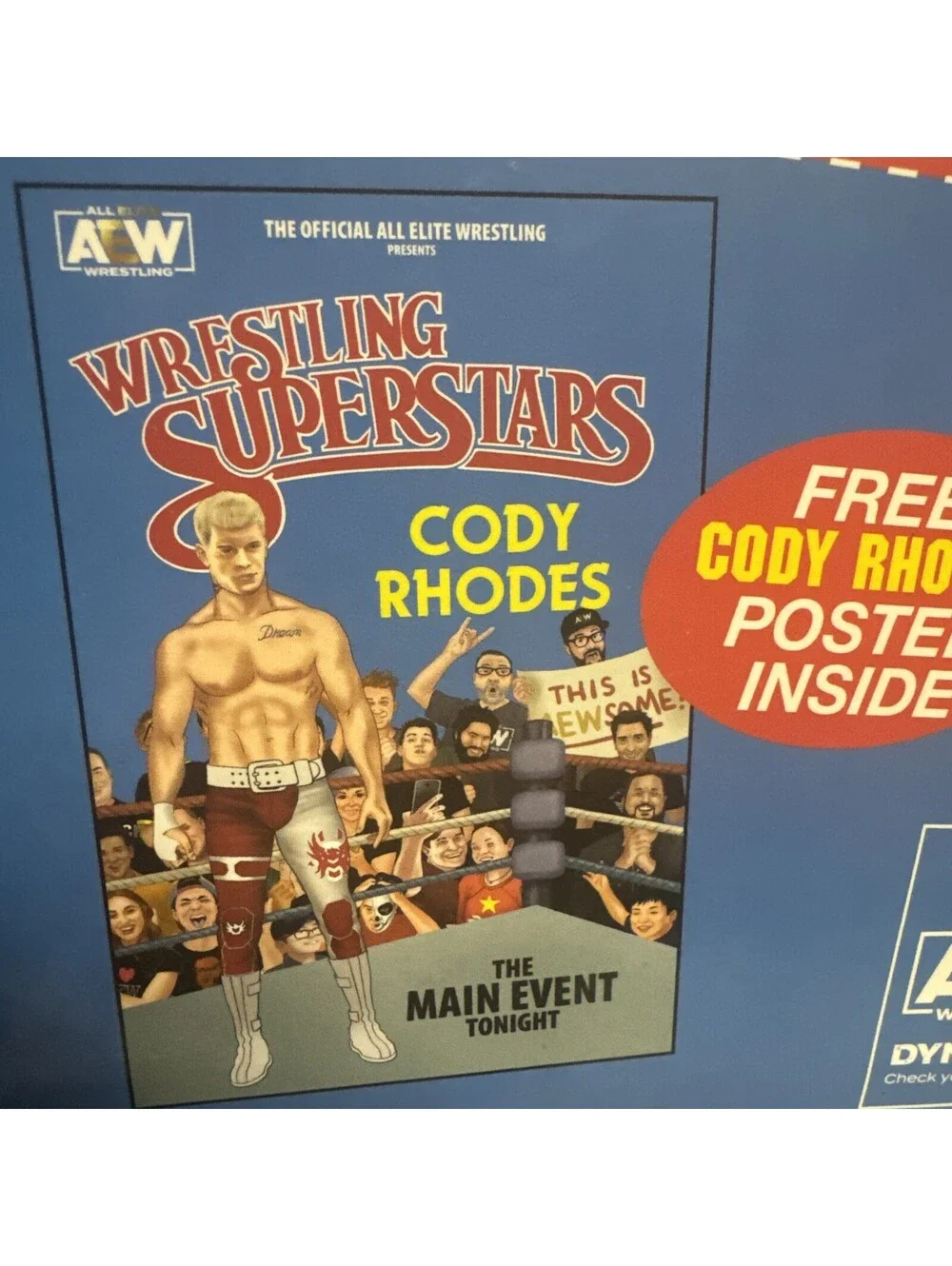 Jazwares All Elite Wrestling Unmatched Cody Rhodes Action Figure with Poster